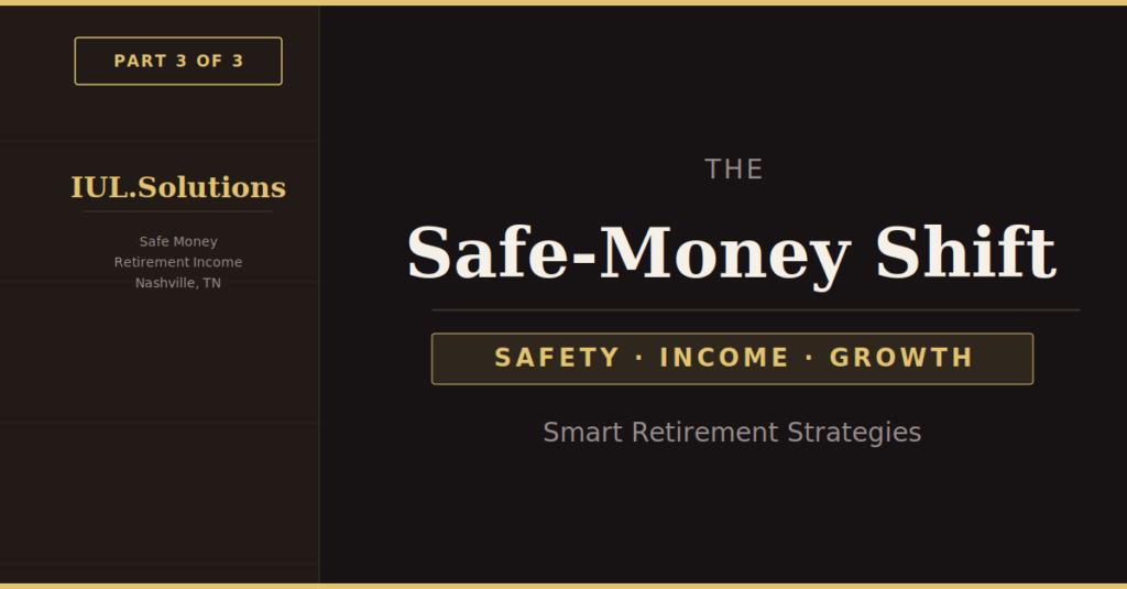 The Safe-Money Shift — Part 3 of 3: Safety, Income, Growth. Smart Retirement Strategies. IUL.Solutions Nashville