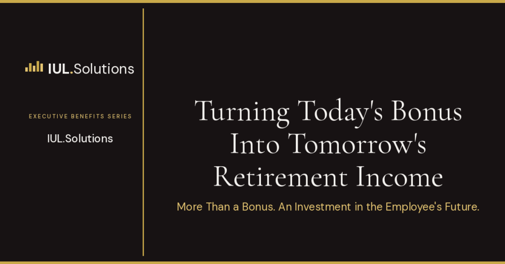 Executive Bonus Plan illustrating how a funded life insurance policy may provide life insurance protection, build cash value, and help supplement retirement income.